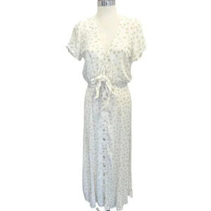 KIVARI‎ Polka Dot Tie Front Maxi Dress Size Small